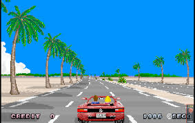 Classic retro arcade game Outrun