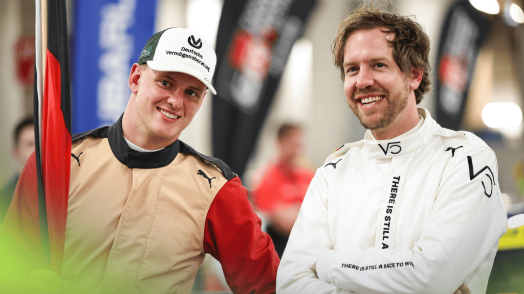 Mick and Vettel at ROC Schumacher tribute